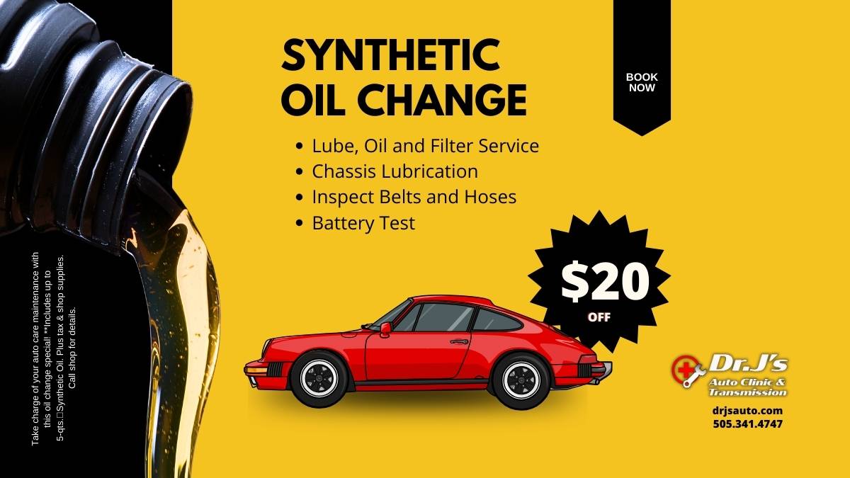 $20 Off Synthetic Oil Change and Filter