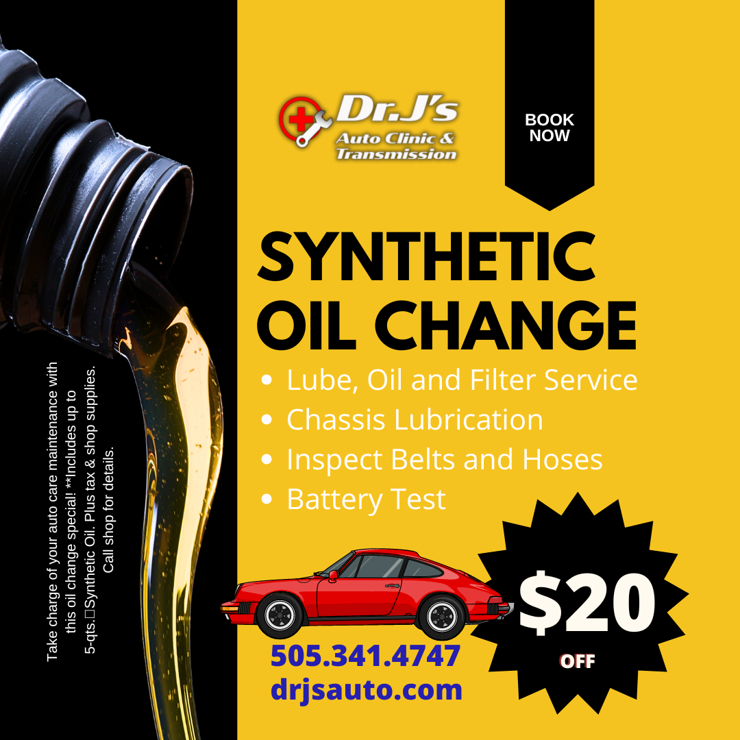 $20 Off Synthetic Oil Change