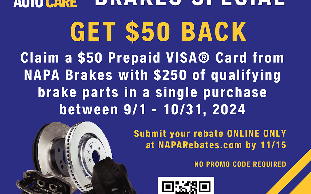 NAPA Brakes rebate