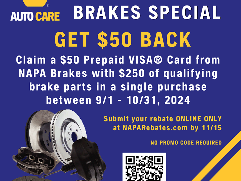 NAPA Brakes rebate