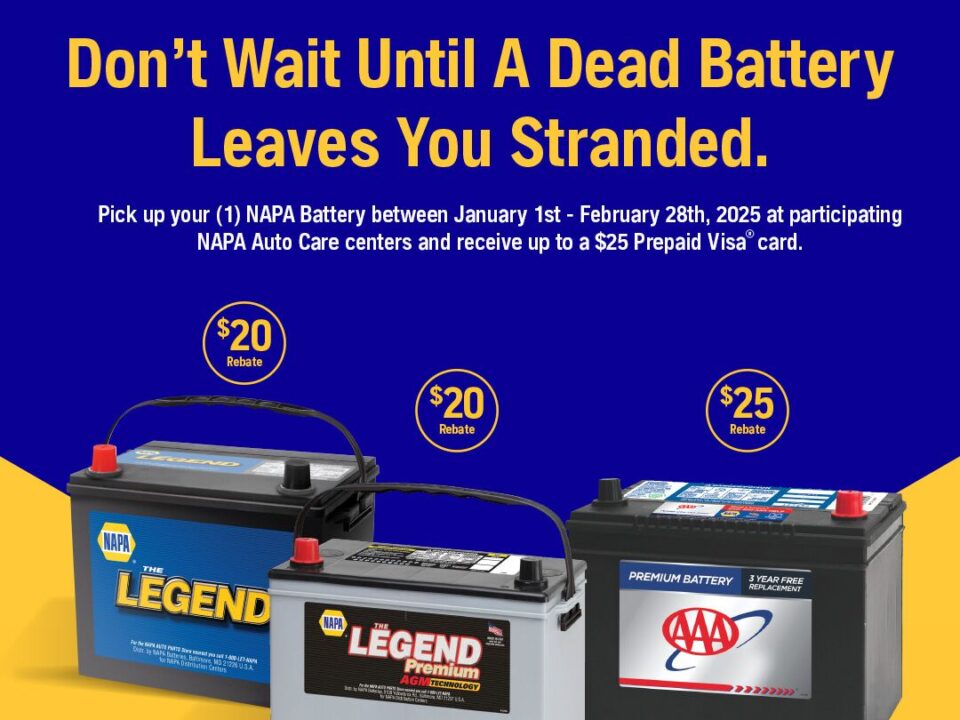 NAPA Battery Rebate