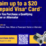 Alternator and Starter rebate